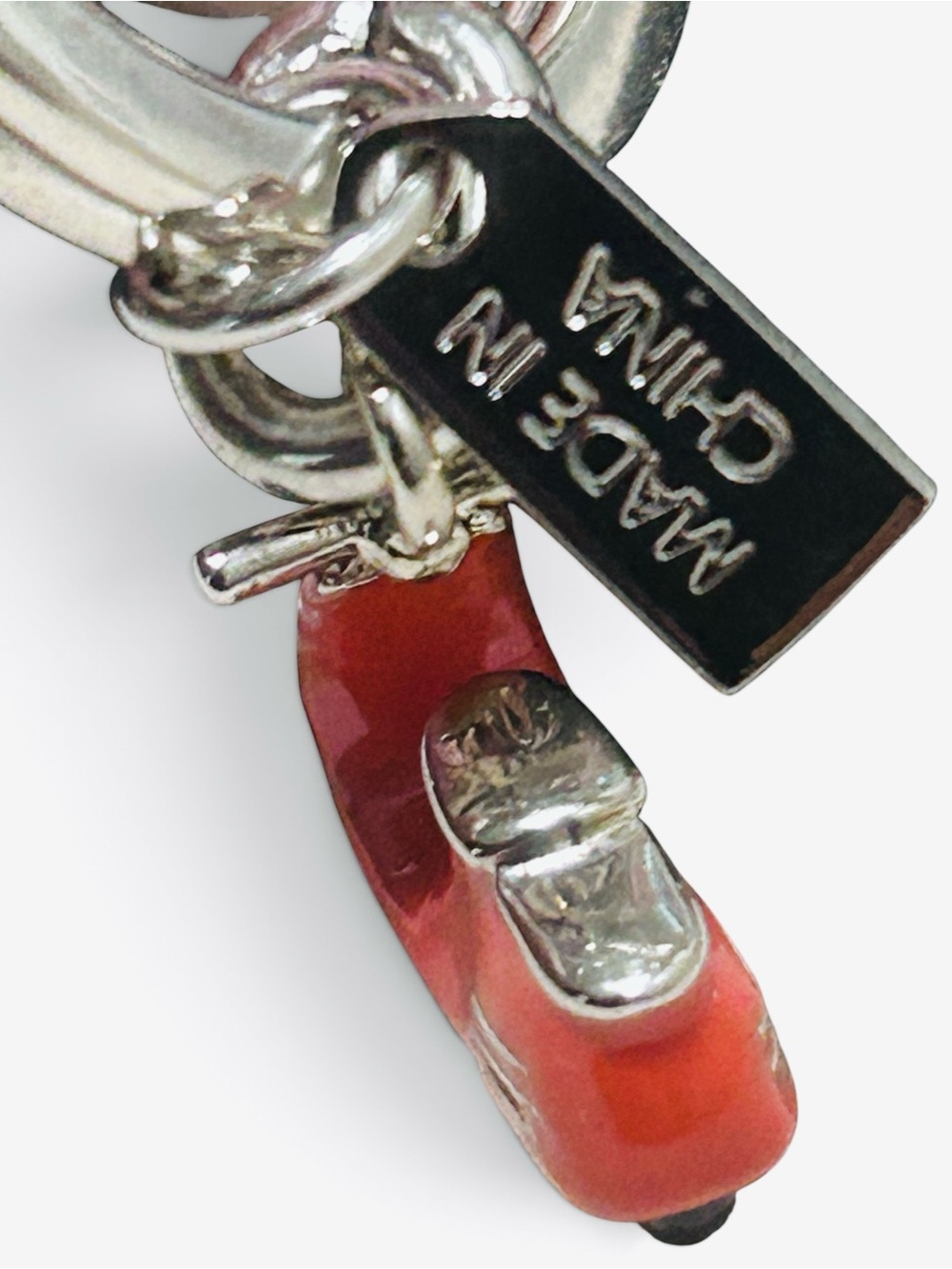 COACH Enameled Scooter w/Crystal Headlamp Bag Charm/Keyring - Picture 5 of 6